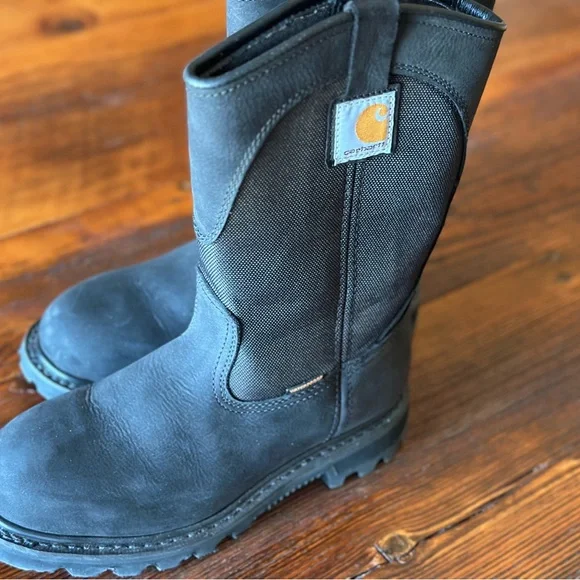 Women’s Black Carhartt 10” Wellington Work Boots - Picture 2 of 10